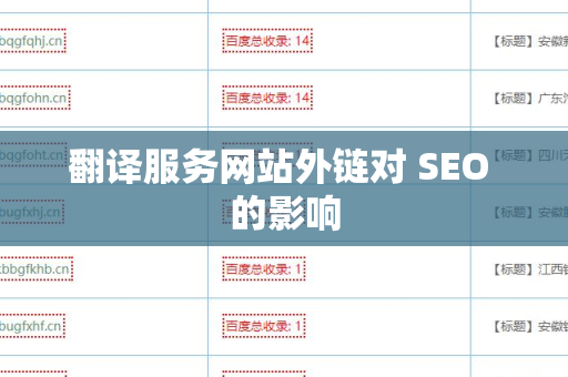 翻译服务网站外链对 SEO 的影响
