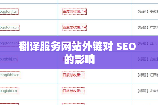 翻译服务网站外链对 SEO 的影响