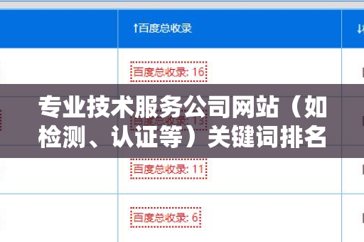 专业技术服务公司网站（如检测、认证等）关键词排名与外链的重要性