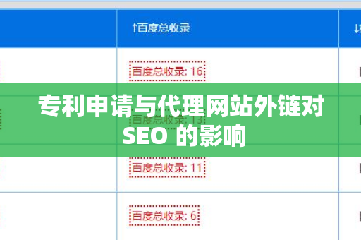 专利申请与代理网站外链对 SEO 的影响