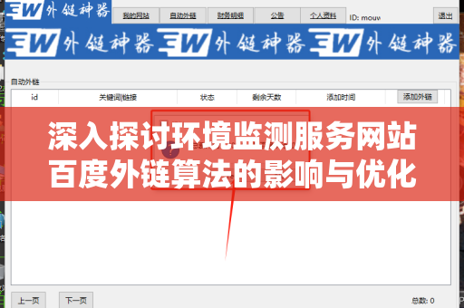 深入探讨环境监测服务网站百度外链算法的影响与优化策略
