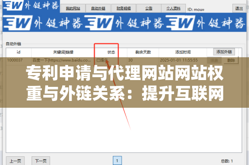专利申请与代理网站网站权重与外链关系：提升互联网竞争力的关键策略