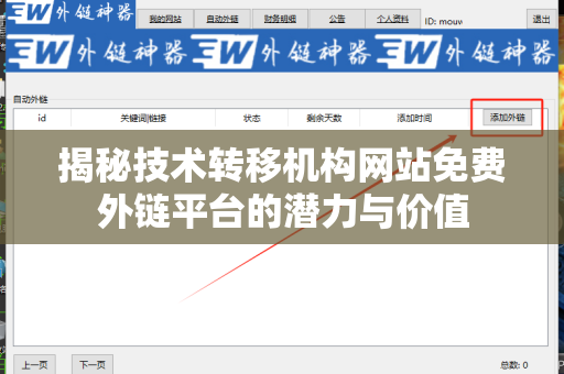 揭秘技术转移机构网站免费外链平台的潜力与价值