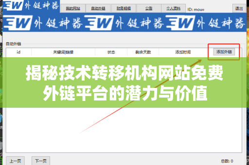 揭秘技术转移机构网站免费外链平台的潜力与价值