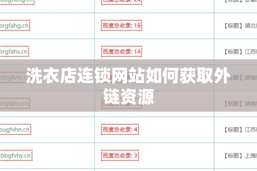 洗衣店连锁网站如何获取外链资源