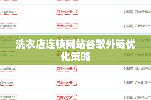 洗衣店连锁网站谷歌外链优化策略