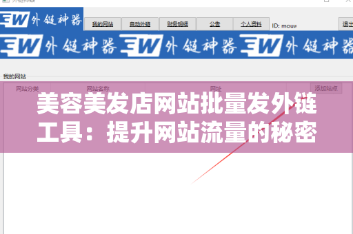 美容美发店网站批量发外链工具：提升网站流量的秘密武器