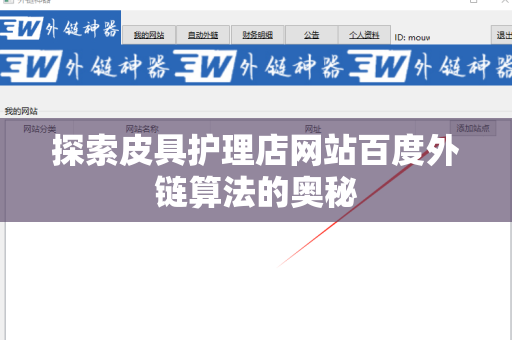 探索皮具护理店网站百度外链算法的奥秘