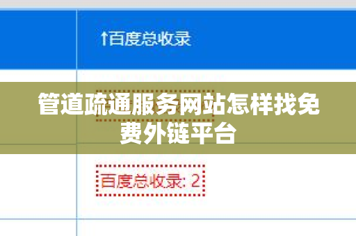 管道疏通服务网站怎样找免费外链平台