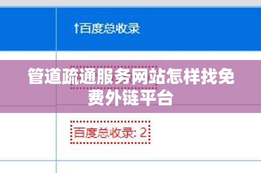 管道疏通服务网站怎样找免费外链平台
