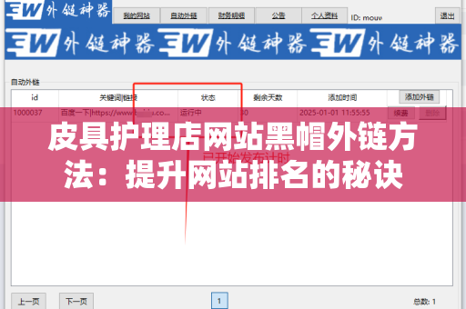 皮具护理店网站黑帽外链方法：提升网站排名的秘诀