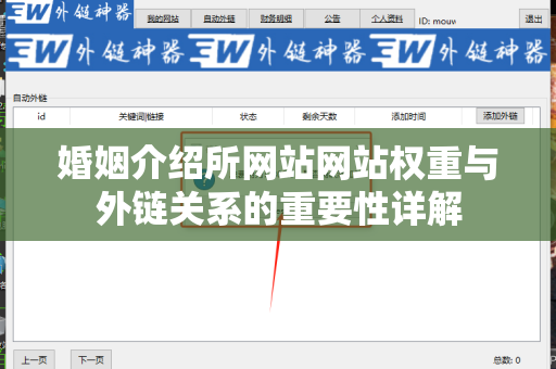 婚姻介绍所网站网站权重与外链关系的重要性详解