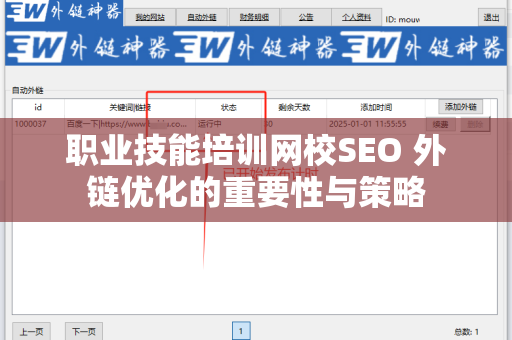 职业技能培训网校SEO 外链优化的重要性与策略
