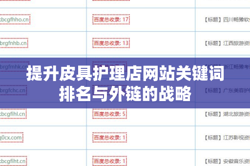 提升皮具护理店网站关键词排名与外链的战略