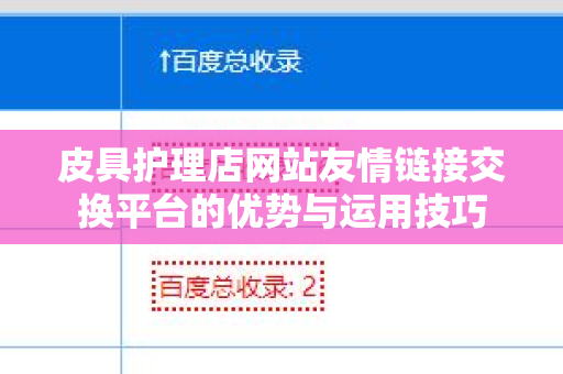 皮具护理店网站友情链接交换平台的优势与运用技巧