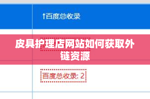 皮具护理店网站如何获取外链资源
