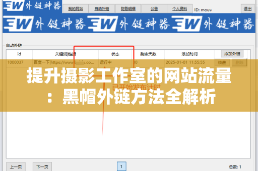 提升摄影工作室的网站流量：黑帽外链方法全解析