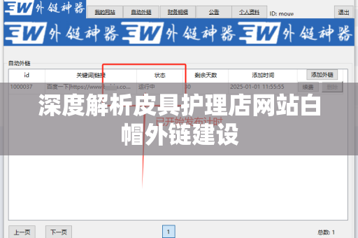 深度解析皮具护理店网站白帽外链建设