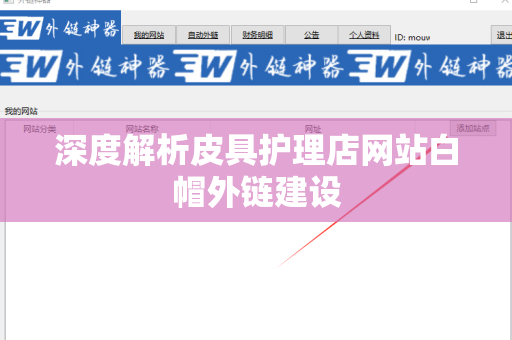 深度解析皮具护理店网站白帽外链建设