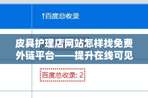 皮具护理店网站怎样找免费外链平台——提升在线可见性的有效策略