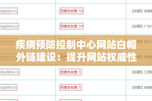 疾病预防控制中心网站白帽外链建设：提升网站权威性的有效策略