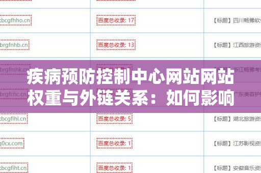 疾病预防控制中心网站网站权重与外链关系：如何影响信息传播与公众健康