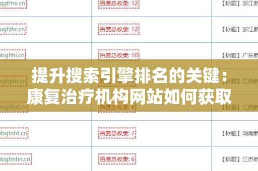 提升搜索引擎排名的关键：康复治疗机构网站如何获取外链