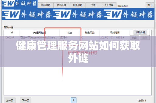 健康管理服务网站如何获取外链