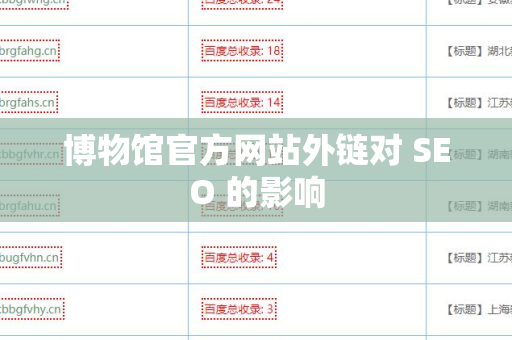博物馆官方网站外链对 SEO 的影响