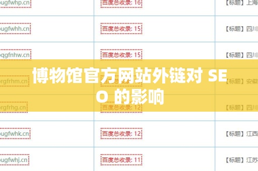 博物馆官方网站外链对 SEO 的影响