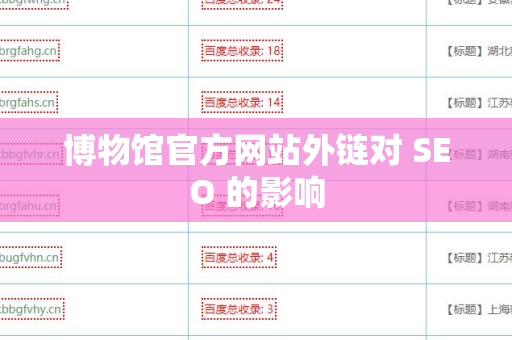 博物馆官方网站外链对 SEO 的影响