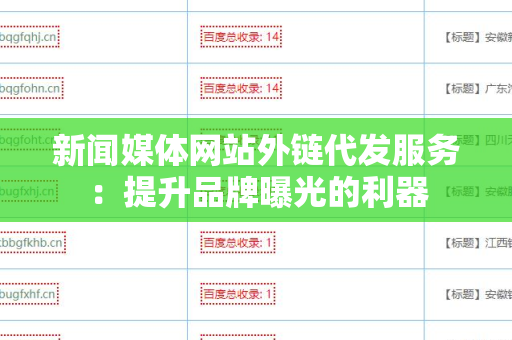 新闻媒体网站外链代发服务：提升品牌曝光的利器