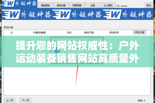 提升您的网站权威性：户外运动装备销售网站高质量外链