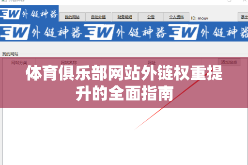 体育俱乐部网站外链权重提升的全面指南