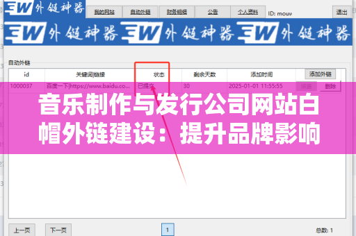 音乐制作与发行公司网站白帽外链建设：提升品牌影响力的有效策略