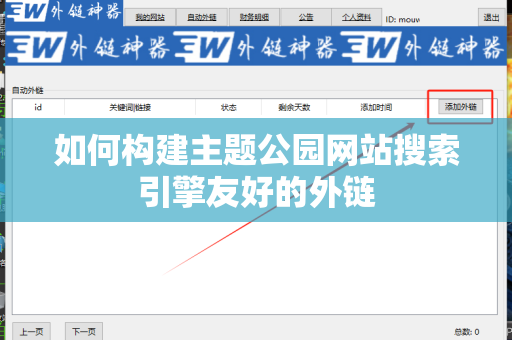 如何构建主题公园网站搜索引擎友好的外链