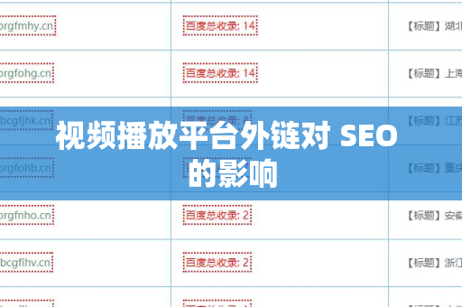 视频播放平台外链对 SEO 的影响