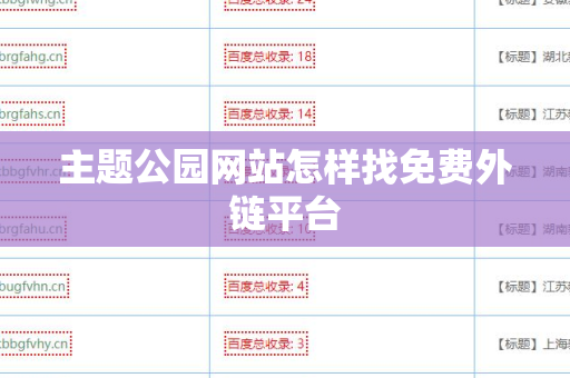 主题公园网站怎样找免费外链平台