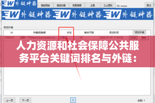 人力资源和社会保障公共服务平台关键词排名与外链：提升网站可见性的策略