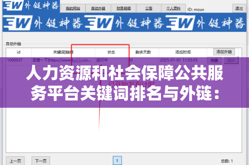 人力资源和社会保障公共服务平台关键词排名与外链：提升网站可见性的策略