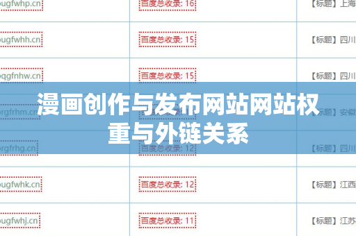 漫画创作与发布网站网站权重与外链关系