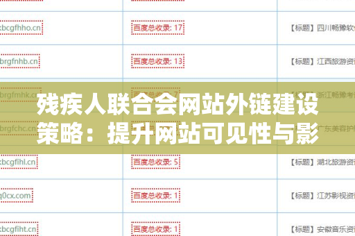 残疾人联合会网站外链建设策略：提升网站可见性与影响力的有效方法