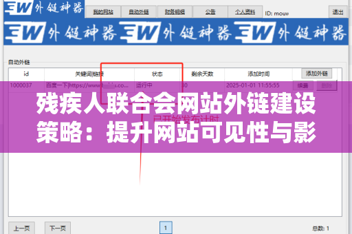 残疾人联合会网站外链建设策略：提升网站可见性与影响力的有效方法