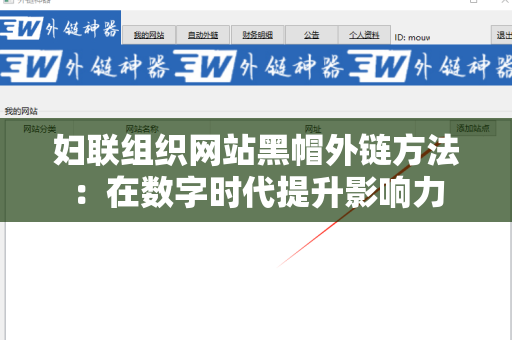 妇联组织网站黑帽外链方法：在数字时代提升影响力