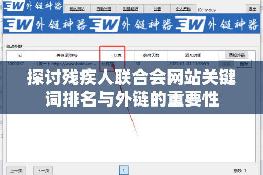 探讨残疾人联合会网站关键词排名与外链的重要性