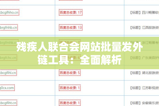 残疾人联合会网站批量发外链工具：全面解析