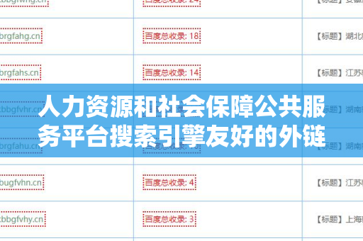人力资源和社会保障公共服务平台搜索引擎友好的外链优化策略