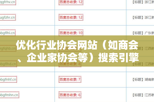 优化行业协会网站（如商会、企业家协会等）搜索引擎友好的外链的策略与技巧