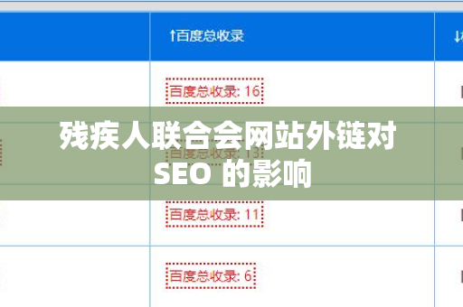 残疾人联合会网站外链对 SEO 的影响