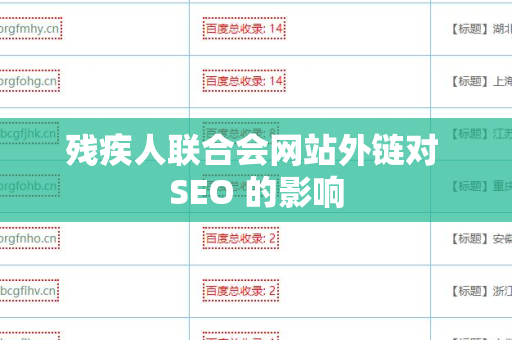 残疾人联合会网站外链对 SEO 的影响